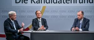Die drei Kandidaten für den CDU-Parteivorsitz.