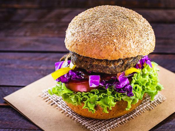 Vegetarischer Hamburger.