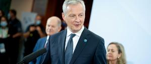 Frankreichs Finanzminister Bruno Le Maire beim Treffen mit seinen EU-Amtskollegen am Freitag in Berlin.