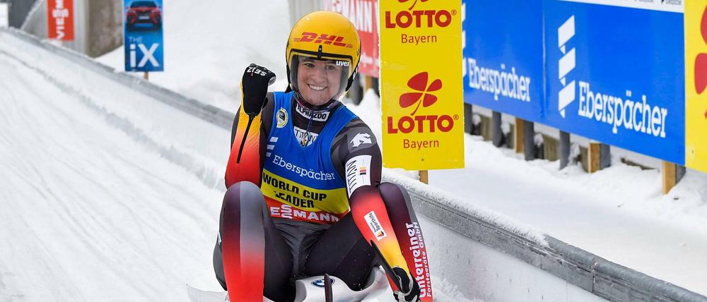 Ganz vorne dabei: Natalie Geisenberger liegt im Gesamtweltcup auf Platz eins und will im nächsten Jahr nach Peking.