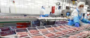 Massenproduktion: Die Arbeitsbedingungen auf den Schlachthöfen werden jetzt per Gesetz verbessert. 