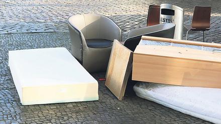 Umsonst draußen. In Mitte wurde der meiste Müll gemeldet. 