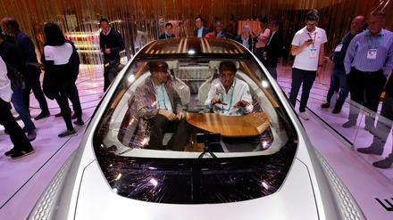 Ein Bild aus besseren Zeiten: Selbstfahrende Autos, wie diesen Audi-Prototyp, können Zuschauer auf der diesjährigen CES wegen der Pandemie nicht einfach ausprobieren.