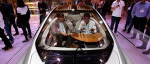 Ein Bild aus besseren Zeiten: Selbstfahrende Autos, wie diesen Audi-Prototyp, können Zuschauer auf der diesjährigen CES wegen der Pandemie nicht einfach ausprobieren.
