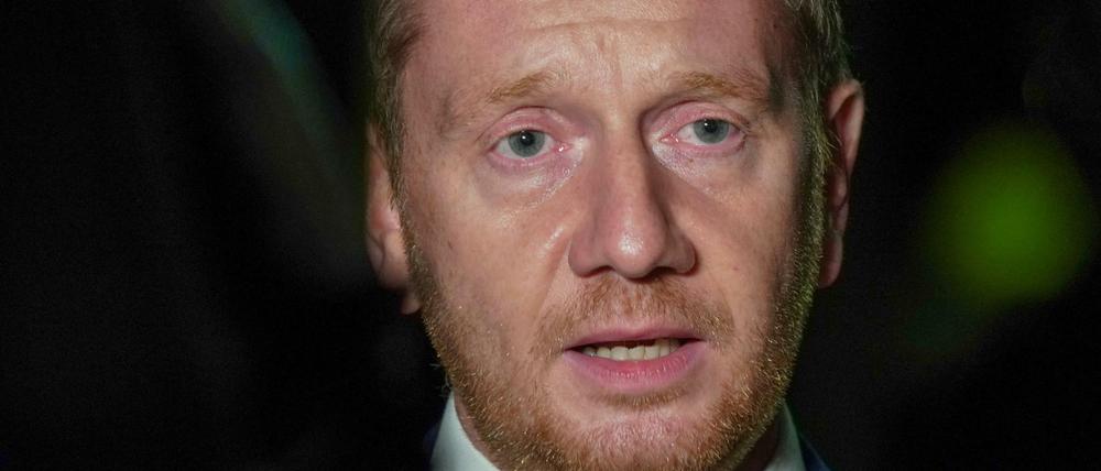 Wurde von "Querdenkern" zu Hause besucht: Michael Kretschmer (CDU), Ministerpräsident von Sachsen (Archivbild).