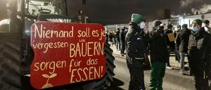 Protest: Ende des Jahres demonstrierten Bauern gegen die Butterpreissenkung. 