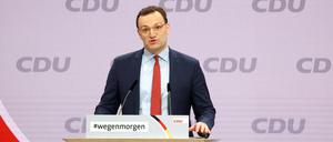 Gesundheitsminister Jens Spahn (CDU) beim digitalen Parteitag.