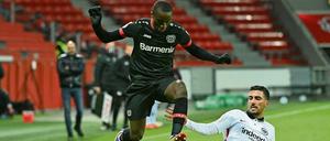 Gut gesprungen. Moussa Diaby traf zweimal für Leverkusen. 