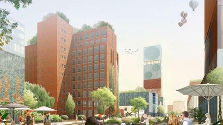 Frühjahr 2020. In dieser Ideen-Skizze ist der Turm noch drauf - und war das Gesprächsthema No1 für viele.