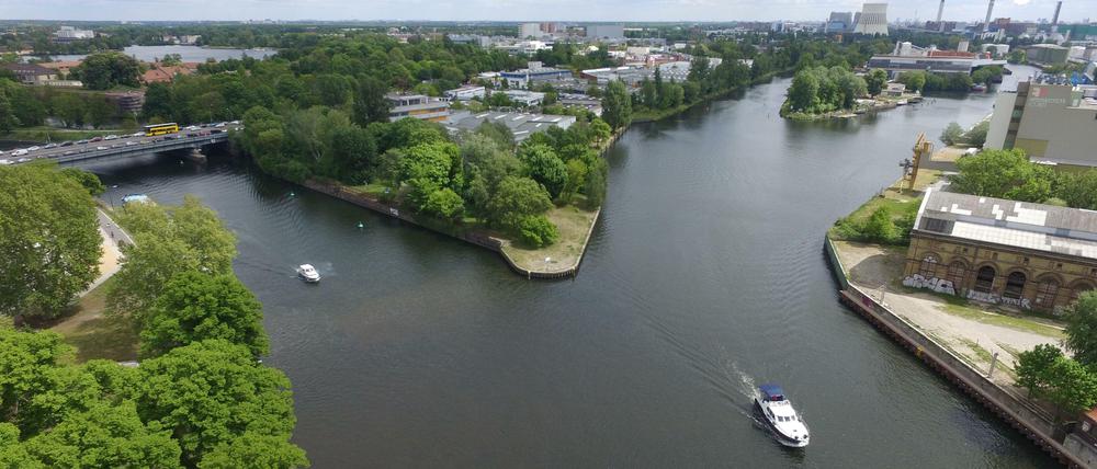 Links Havel, rechts Spree. Dazwischen: das Spandauer Horn. Das kommt auch weg. 