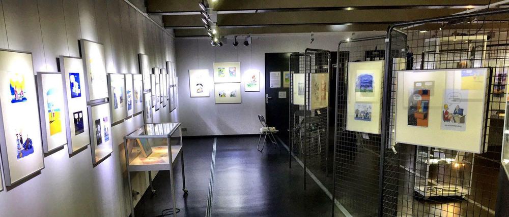 Ein Blick in die bisherigen Ausstellungsräume des Cartoonmuseums.