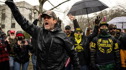 Demonstranten beim Sturm auf das Kapitol, am 6. Januar 2020.