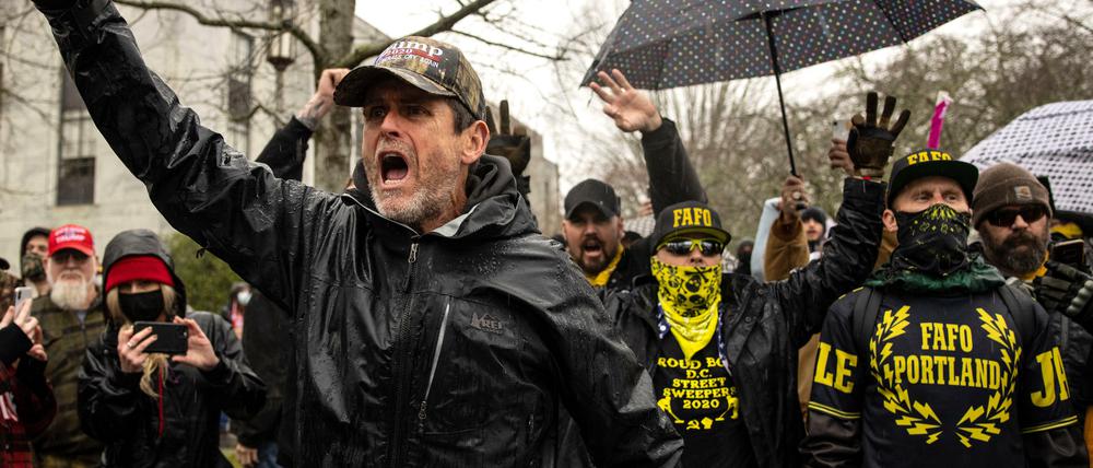 Demonstranten beim Sturm auf das Kapitol, am 6. Januar 2020.