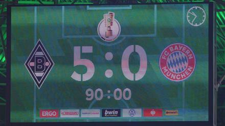 Historisch. Der FC Bayern kassiert in Mönchengladbach die höchste Niederlage seiner Pokalgeschichte.