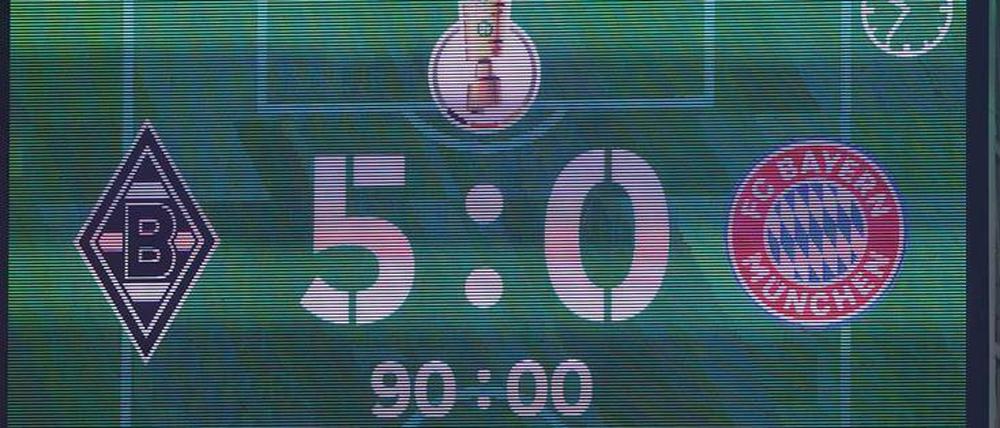 Historisch. Der FC Bayern kassiert in Mönchengladbach die höchste Niederlage seiner Pokalgeschichte.