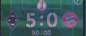Historisch. Der FC Bayern kassiert in Mönchengladbach die höchste Niederlage seiner Pokalgeschichte.
