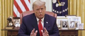 Versöhnliche Worte per Video: Donald Trump, der abgewählte US-Präsident