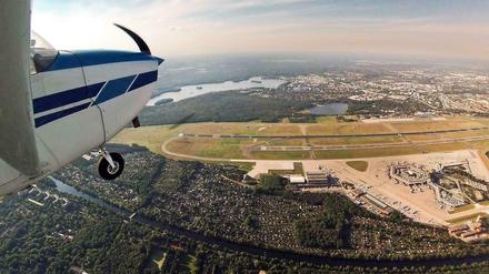 Der Flughafen Berlin-Tegel aus der Luft. Im November 2020 wurde der Betrieb eingestellt.