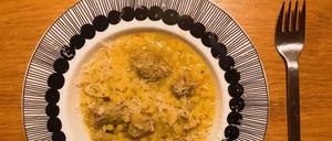 Eher kein Insta-Dish: die Fregola mit Salsiccia und Safran.