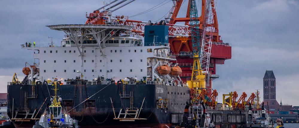 Das russische Pipeline-Verlegeschiff "Fortuna" ist jetzt Ziel der US-Sanktionen geworden. 