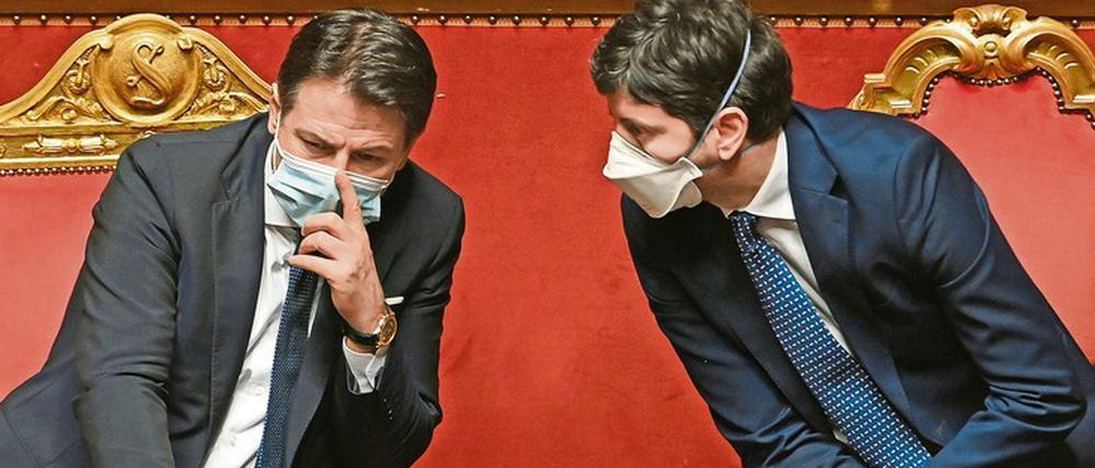 Entscheidende Abstimmung. Mitten in der Corona-Pandemie muss Regierungschef Conte die Vertrauensfrage stellen.