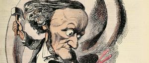 Der Ohrzertrümmerer. Richard Wagner, gesehen vom Chefzeichner der französischen Satirezeitschrift „L’Eclipse“ 1869.
