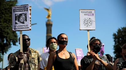 Demonstranten bei der "Black Lives Matter"-Demonstration in Berlin im Sommer 2020.
