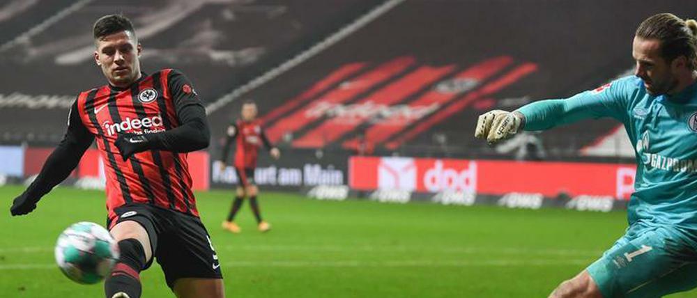 Luka Jovic kam, sah und traf doppelt für die Eintracht.