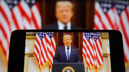 Videobotschaft zum Abschied: Der scheidende US-Präsident Donald Trump