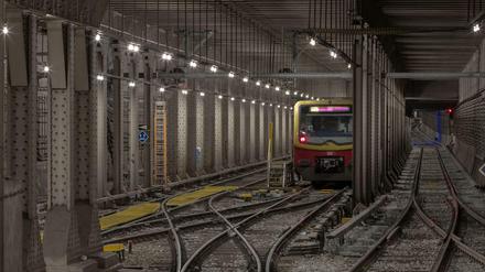 Die Abstellanlage der S-Bahn im S-Bahnhof Nordbahnhof.