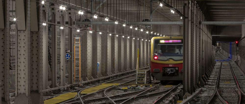 Die Abstellanlage der S-Bahn im S-Bahnhof Nordbahnhof.