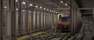 Die Abstellanlage der S-Bahn im S-Bahnhof Nordbahnhof.