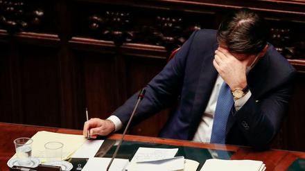 Auf der Suche nach der verlorenenn Mehrheit: Italiens Premier Conte am Montag in der Abgeordnetenkammer.
