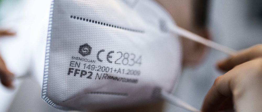 Eine FFP2-Maske in Berlin.