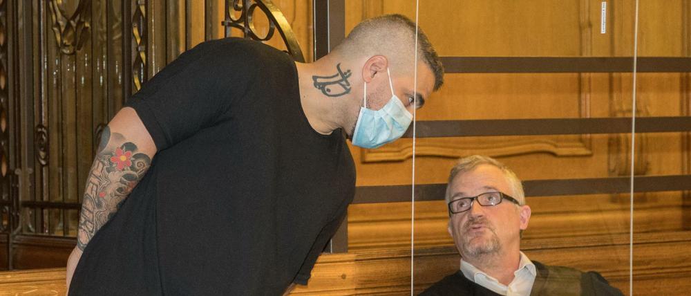 Anis Mohamed Youssef Ferchichi, bekannt als Rapper Bushido, beim Prozess gegen Clanchef Arafat Abou-Chaker. 