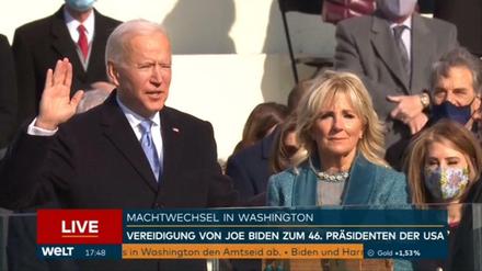 Feierlicher Moment: Joe Biden wird als US-Präsident vereidigt. 