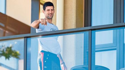 Auf Balkonien. Novak Djokovic hat es in Adelaide noch verhältnismäßig gut getroffen. 