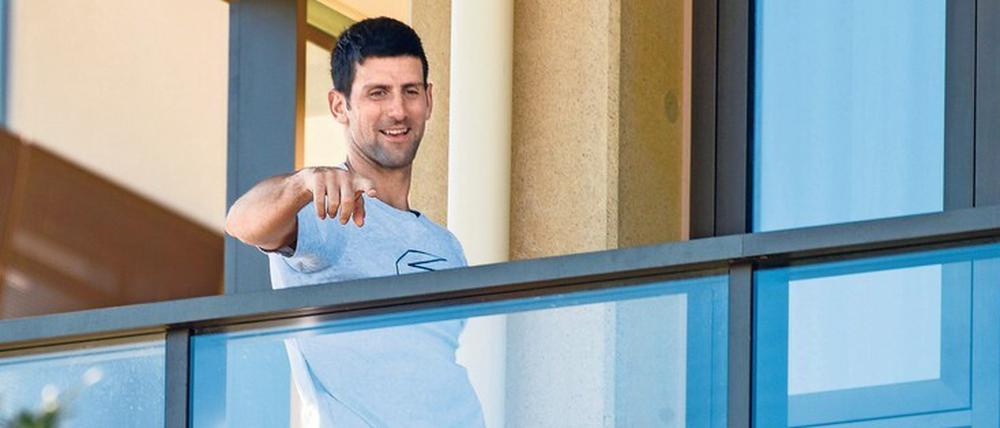 Auf Balkonien. Novak Djokovic hat es in Adelaide noch verhältnismäßig gut getroffen. 