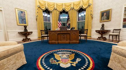 Das Oval Office im Weißen Haus wurde für Joe Biden neu dekoriert.