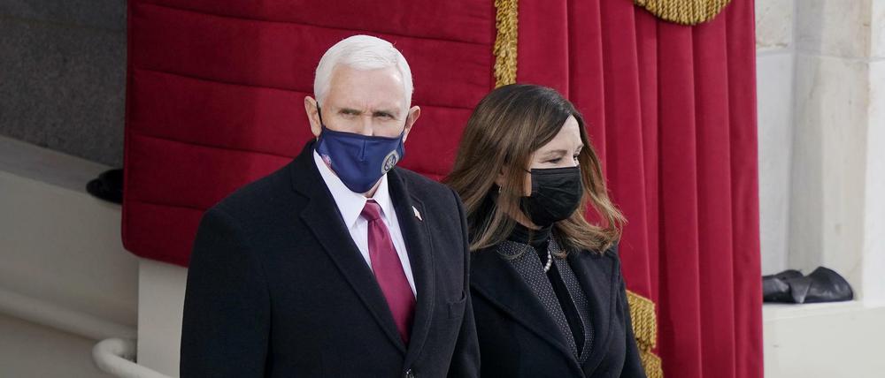 Der ehemalige Vizepräsident der USA, Mike Pence, bei Bidens Amteinsführung.
