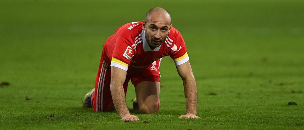 Am Boden. In Augsburg lief es für Akaki Gogia und seinen 1. FC Union unglücklich.