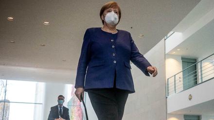 Angela Merkel im Kanzleramt. Sie blickt zunehmend kritischer auf die Umsetzung der Anti-Corona-Maßnahmen. 