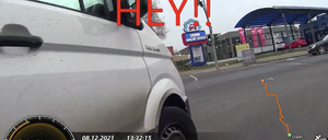 Sekunde des Aufpralls.