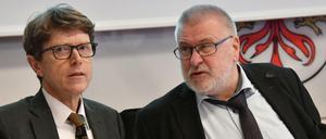 Flughafenchef Engelbert Lütke Daldrup (links) und Aufsichtsratsvorsitzender Rainer Bretschneider.