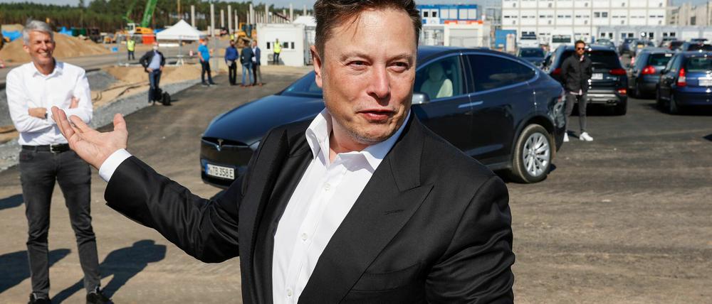 Er ist häufig in Grünheide: Tesla CEO Elon Musk.
