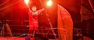 Yannick Bestaven bei seiner Ankunft Mittwochnacht in Frankreich. 