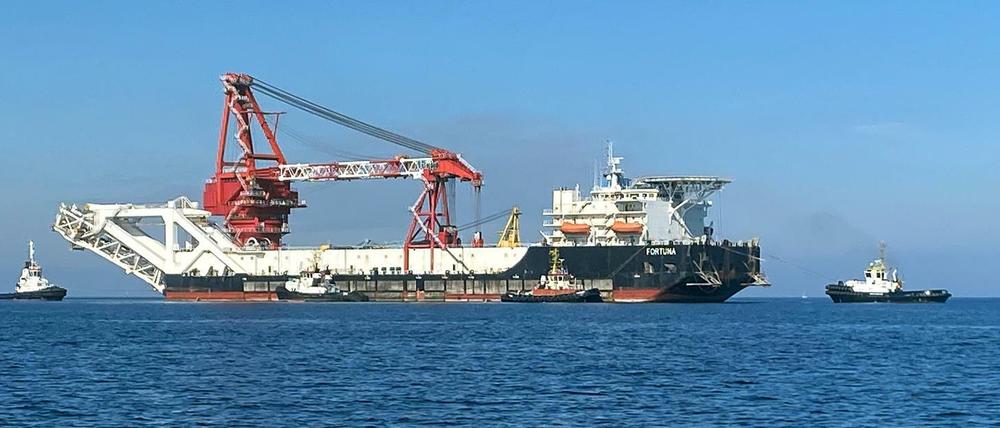 Das am Bau der Gaspipeline Nord Stream 2 beteiligte Spezialschiff „Fortuna“.