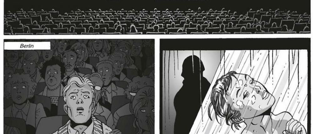 Globaler Erfolg: Szenen aus „Psycho“ und Kinos rund um die Welt eröffnen den Comic „Hitchcock“.