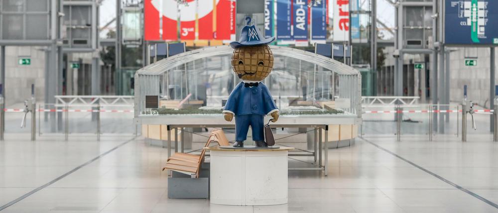 Das Messemännchen der Leipziger Buchmesse.