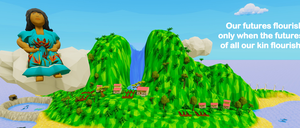 Slide aus der Marshall McLuhan Lecture von Jason Edward Lewis, der sich mit der Realität von indigenen Communities im Cyberspace beschäftigt.